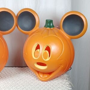 Mickey Mouse Light Up Jack O Lantern Halloween Blow Mold Pumpkin Walt Disney